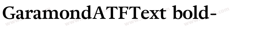 GaramondATFText bold字体转换